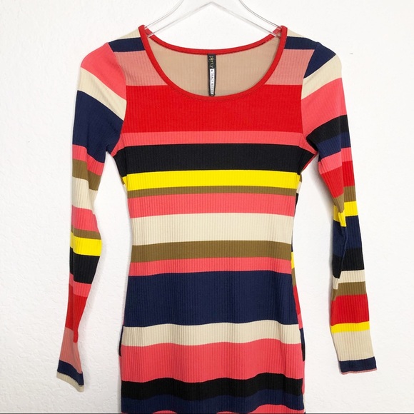 Plenty | Striped Bodycon Midi Dress Size XS - Picture 2 of 6